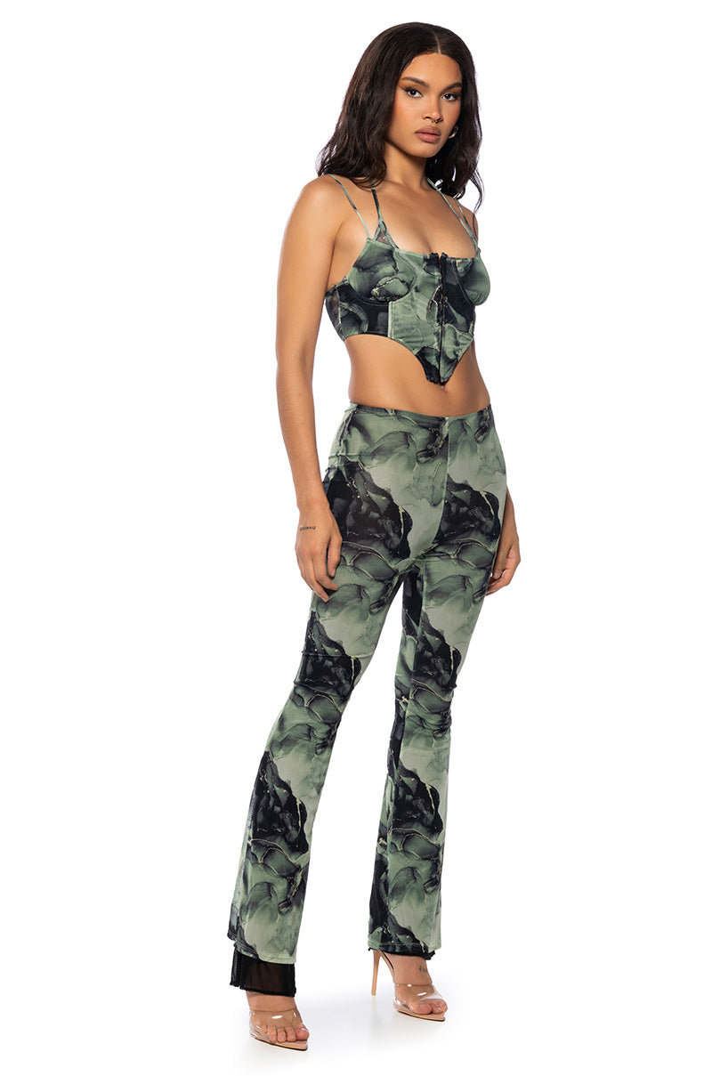 THINK ABOUT ME MESH CORSET TOP