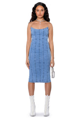 THOSE WHO GET IT DENIM MIDI DRESS