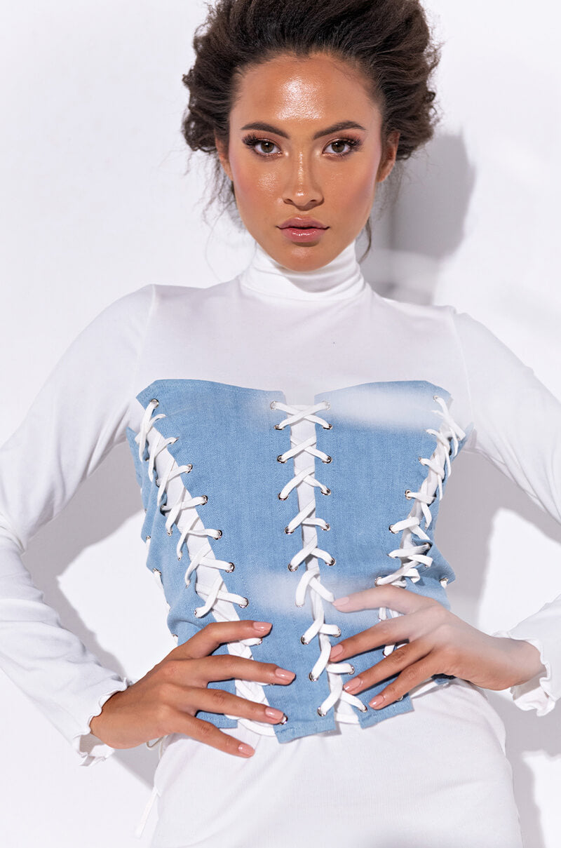 TIE ME UP LACED CORSET