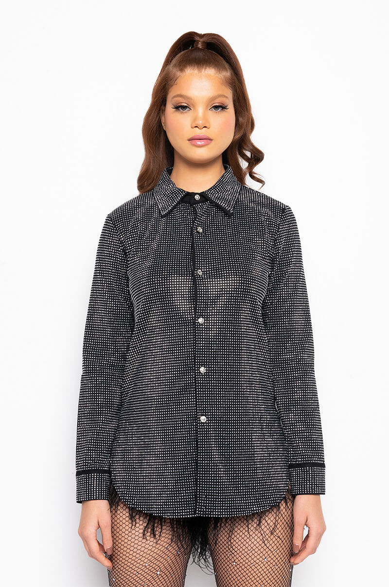 TINY DANCER RHINESTONE BLOUSE