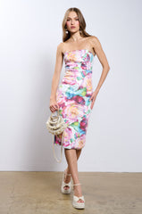 TOO GOOD FOR YOU FLORAL MIDI DRESS