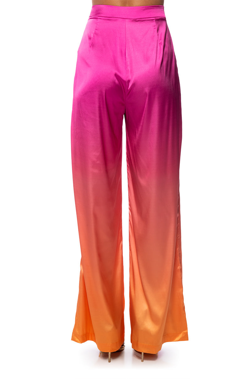 TROPICAL VACATION OMBRE STRAIGHT LEG TROUSERS