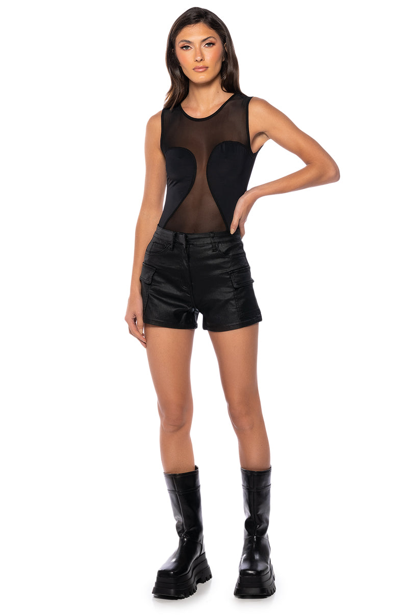 SEE ME CUT OUT MESH LONG SLEEVE BODYSUIT