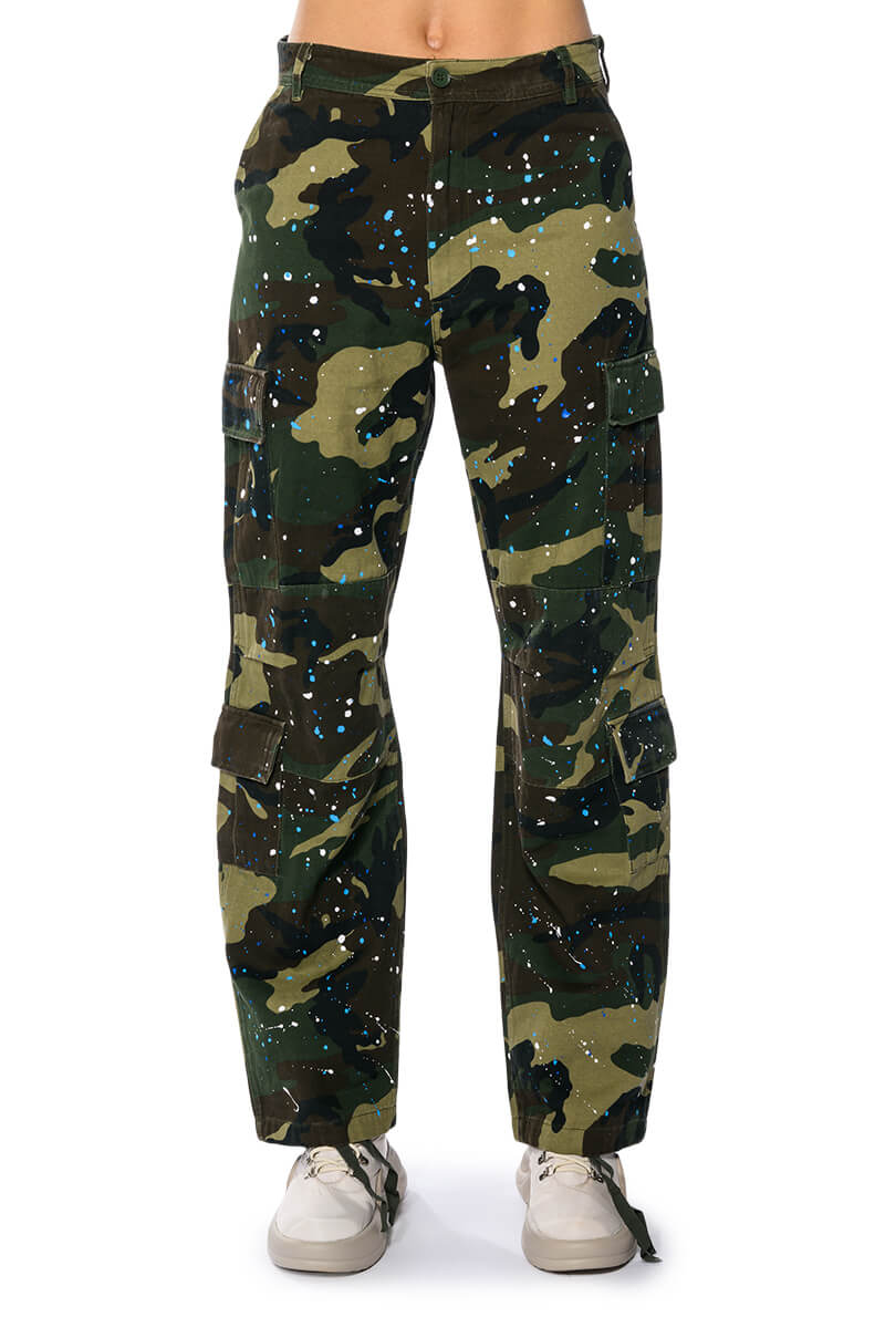 TRY ME PAINTED WIDE LEG CARGO