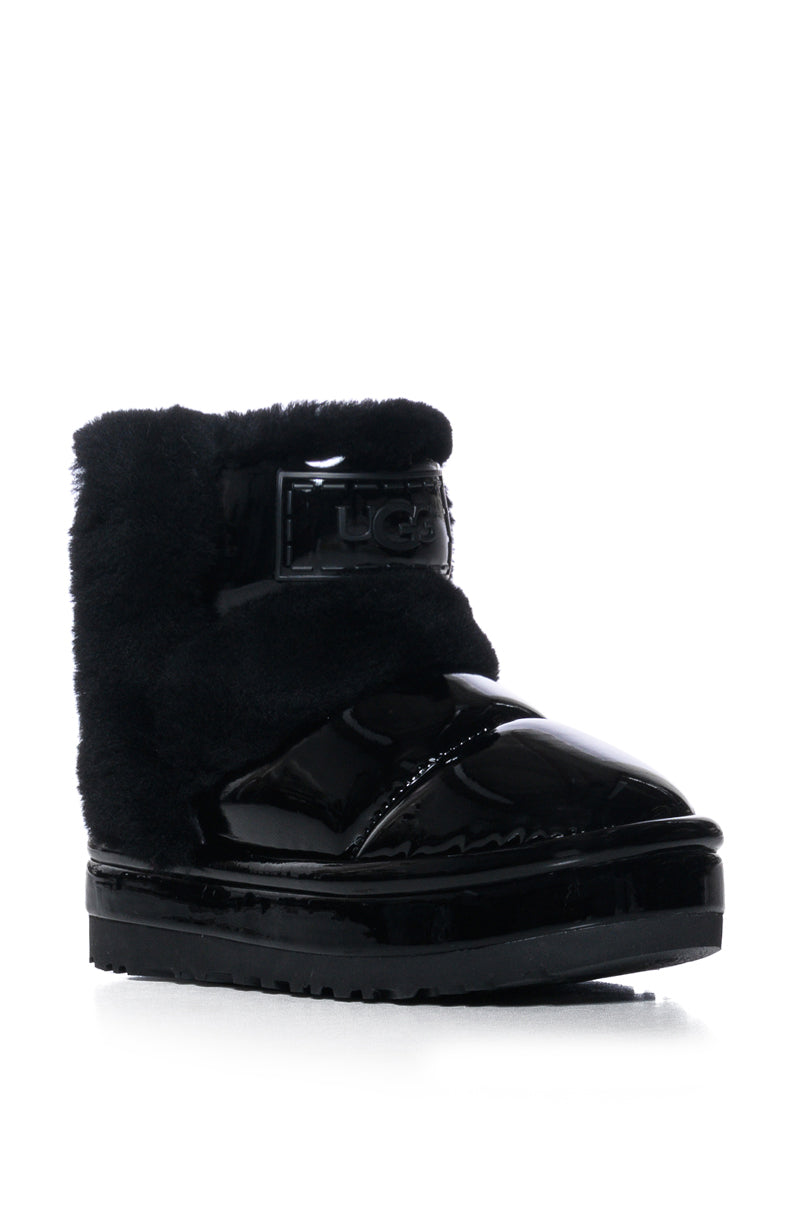 UGG CLASSIC CLOUDPEAK SHINE BOOTIE IN BLACK