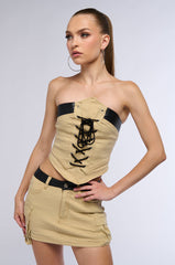 UPGRADE YOU LACE UP CORSET TOP