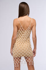 URSULA PEARL BEADED MIDI DRESS