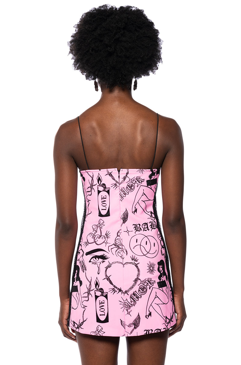 VALERIA EMBELLISHED MINI DRESS