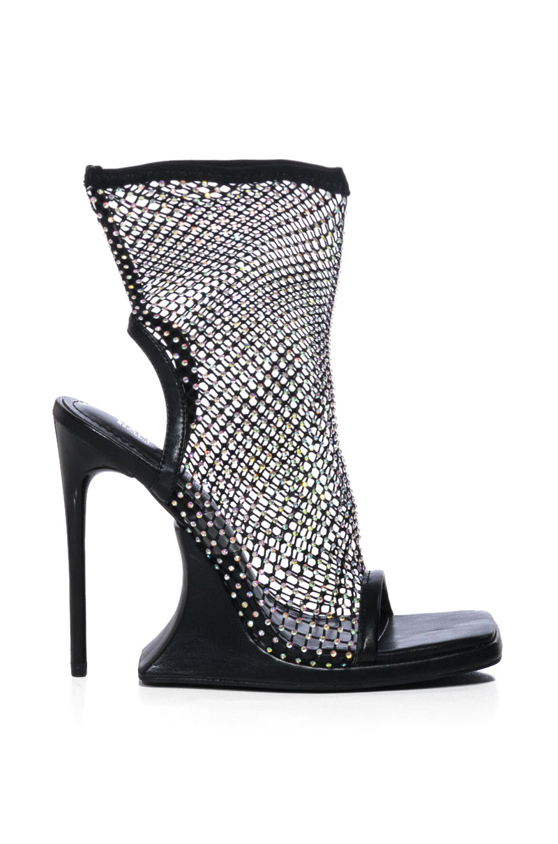 VALOA BLACK RHINESTONE SANDAL