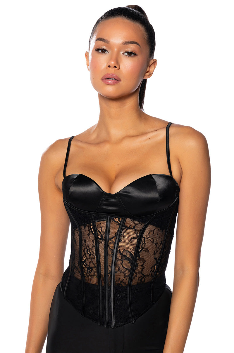 NOT NICE STRAPPY LACE CORSET