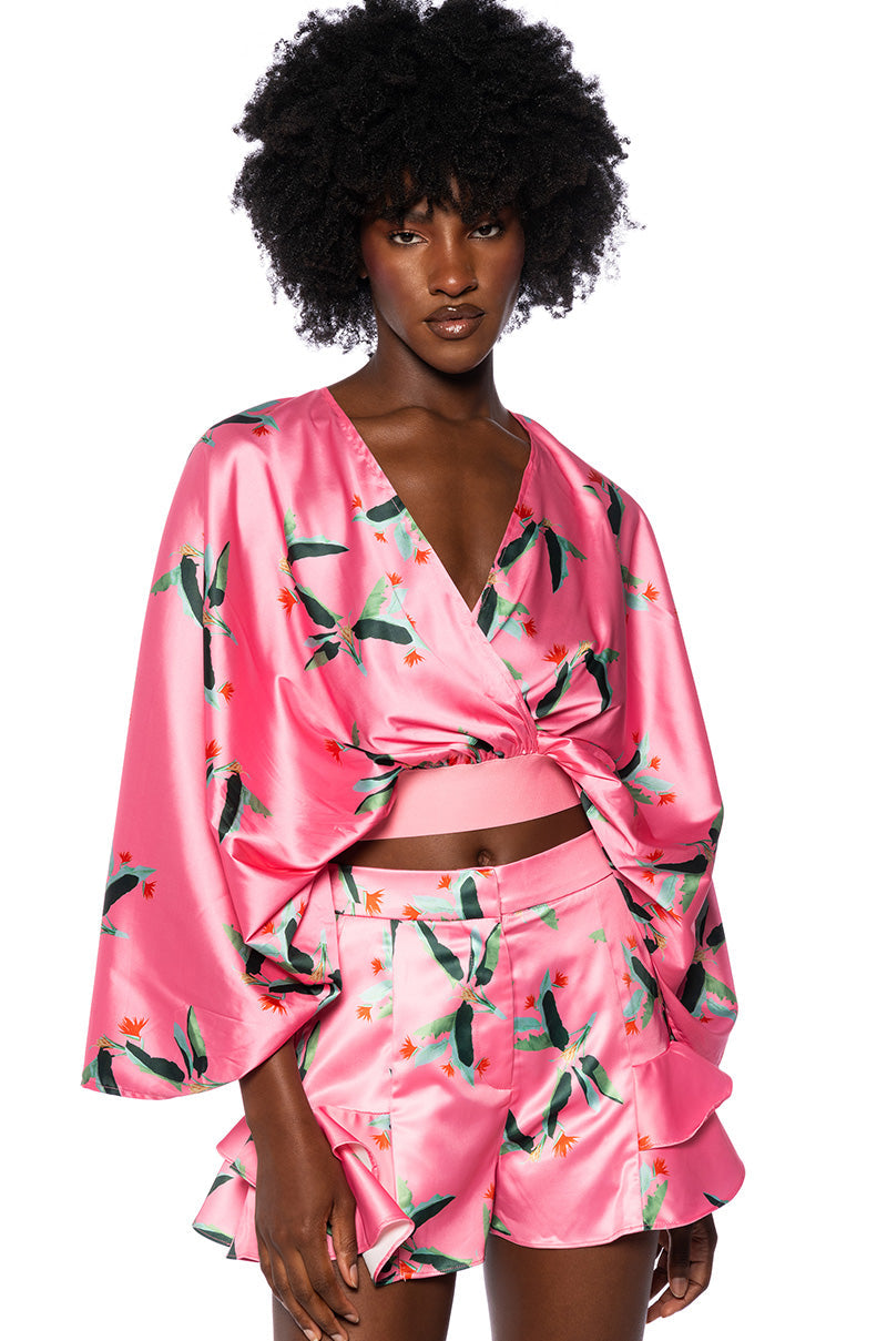 WE MEET AGAIN SATIN BLOUSE