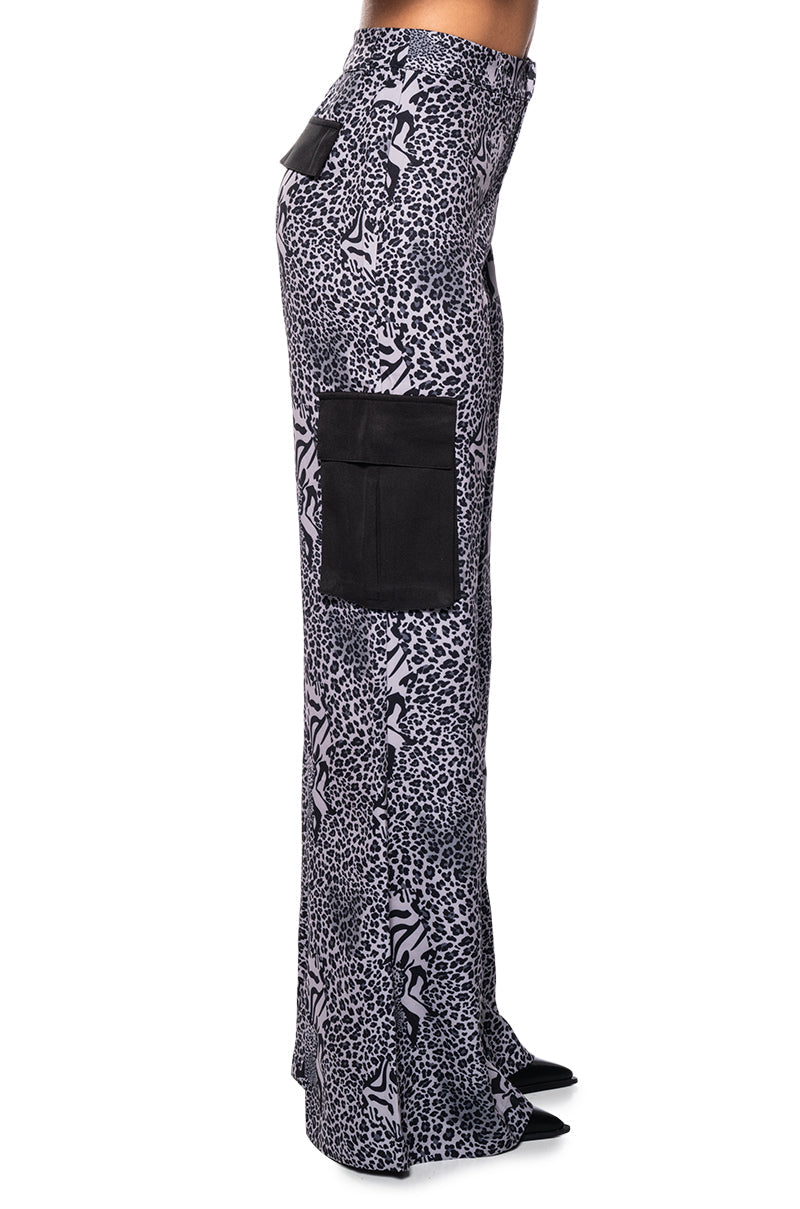 WILD CHILD ANIMAL PRINT CARGO PANTS