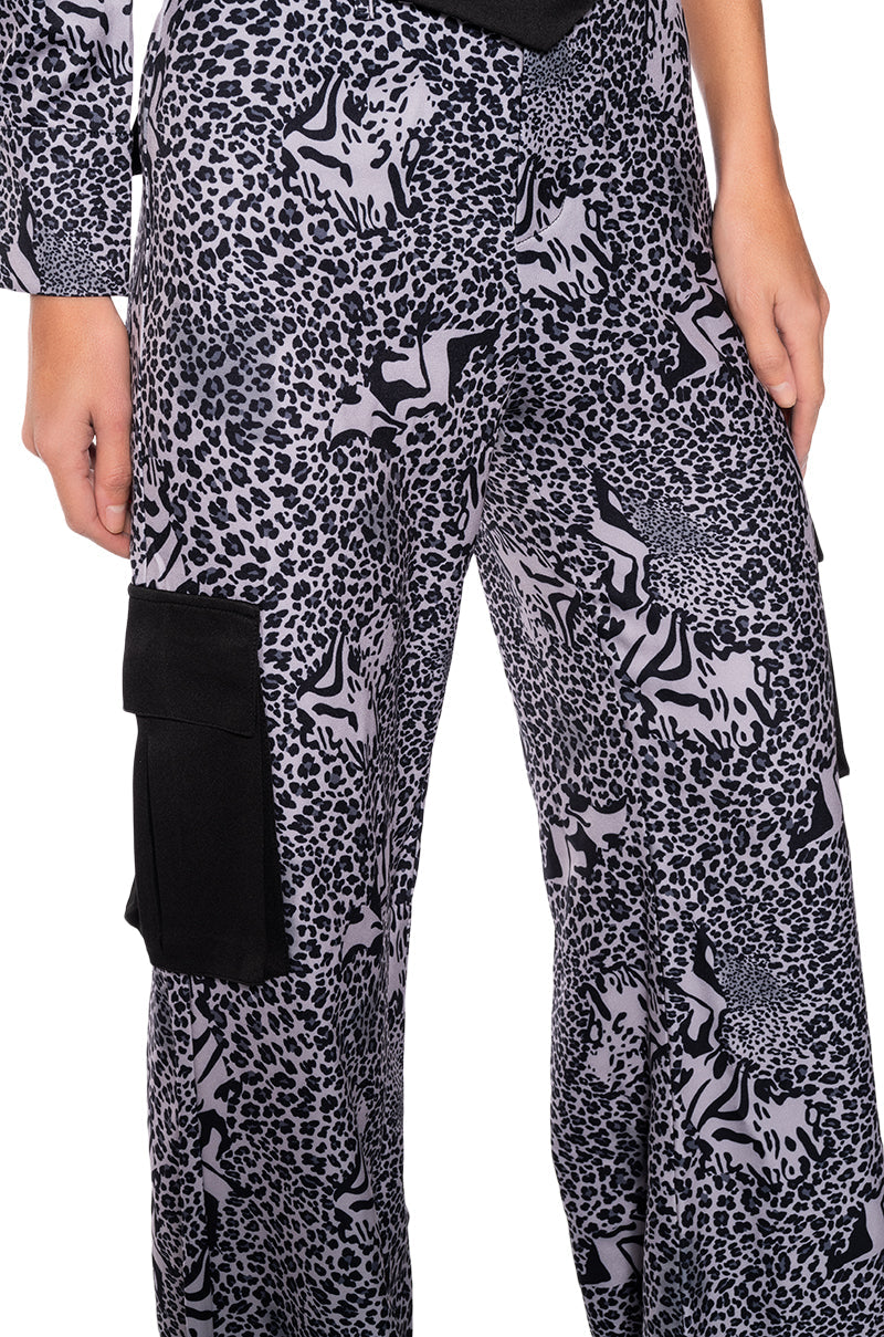 WILD CHILD ANIMAL PRINT CARGO PANTS