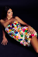 YA I'M CUTE FLORAL MINI DRESS