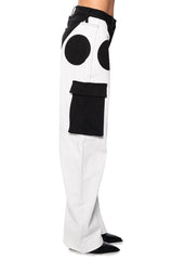 YIN AND YANG CARGO POCKET RELAXED JEANS