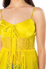 ZANE MAXI CORSET TOP IN YELLOW