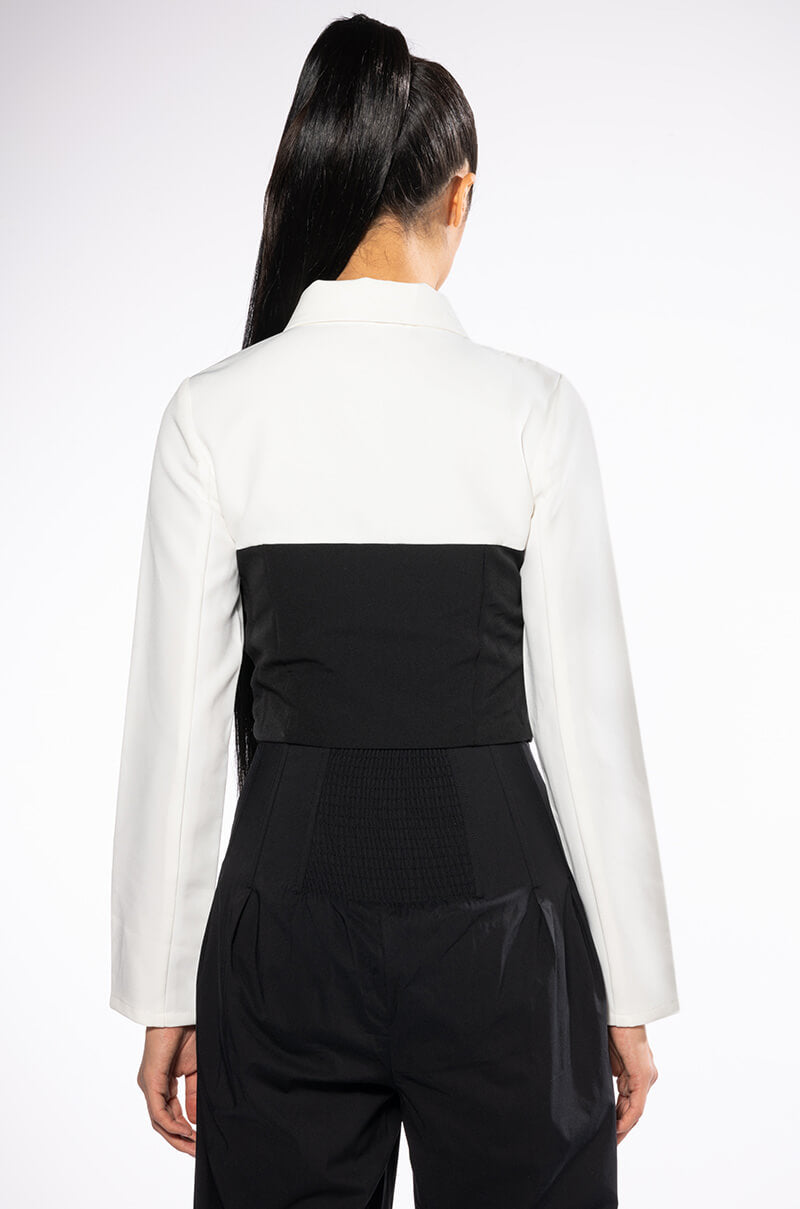 ZIPPIE DETAIL BLOUSE